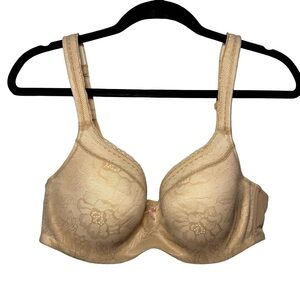 Cacique Modern Lace Lightly Lined Balconette Bra  beige 38C